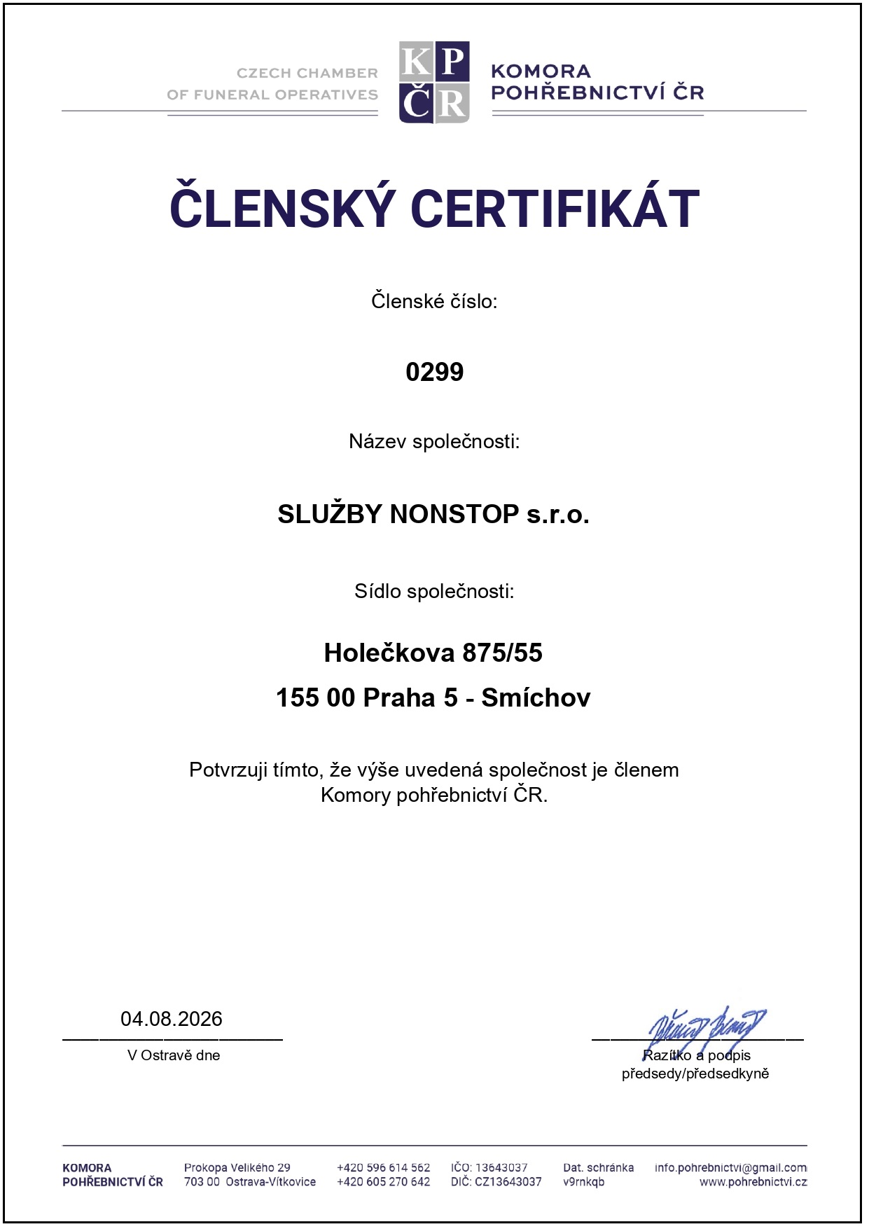 certifik&aacute;t